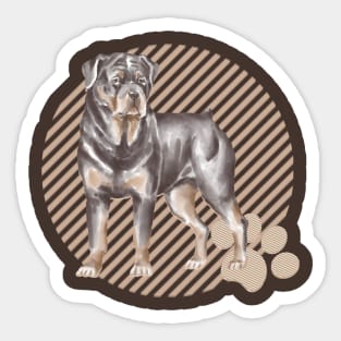 Rottweiler the boss dog Sticker